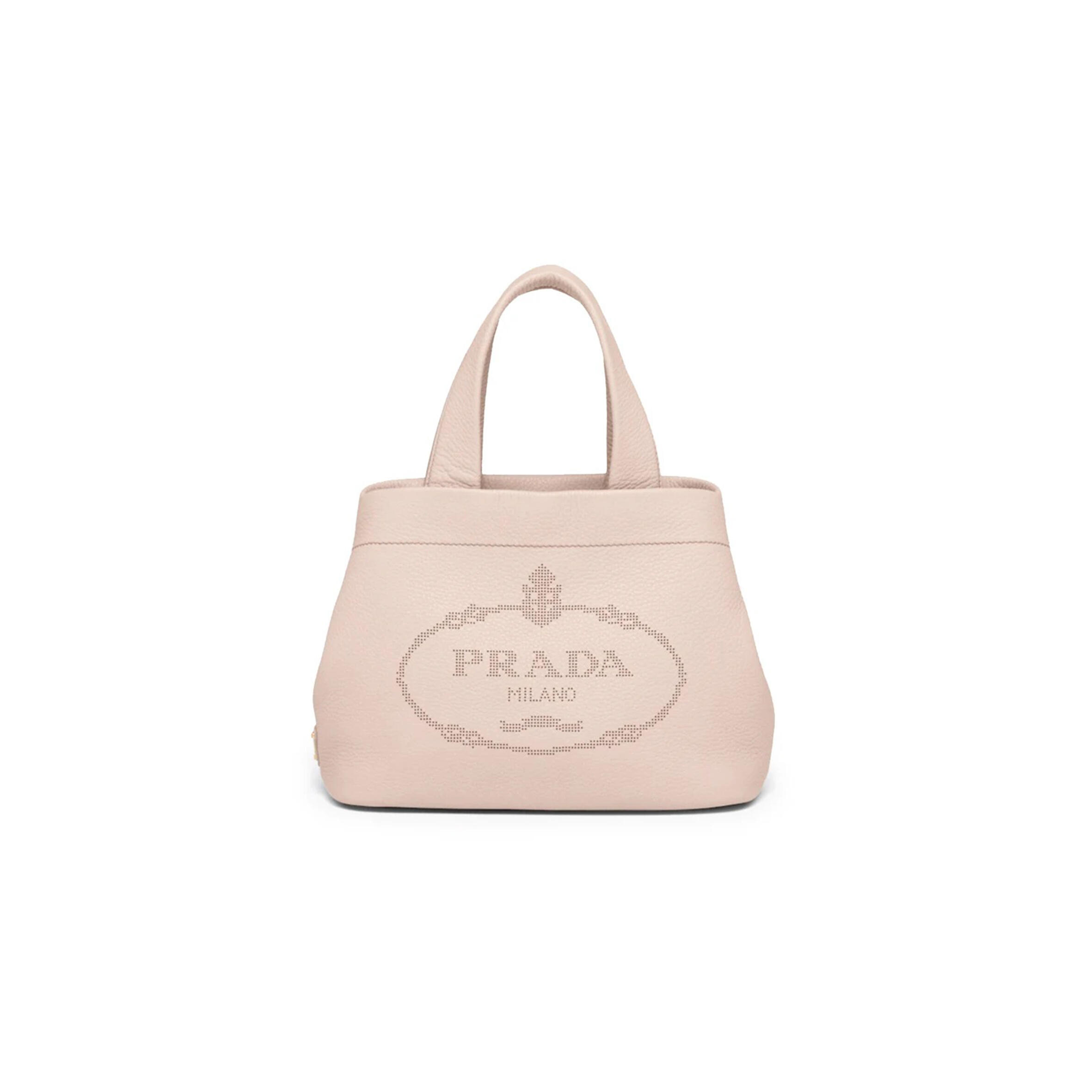 PRADA SMALL LEATHER TOTE IN WATER LILY 1BC384 (32*24*14cm) 